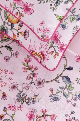 Federa cuscino alla francese in raso di cotone 80 fili/cm² Jardin secret - Rosa