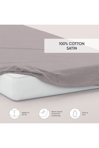 Drap-housse en satin de coton 80 fils/cm² Fleurs des champs  - Bordeaux