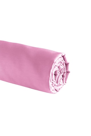 Drap-housse en satin de coton 200 fils/cm² Les Carreaux d'Eléna - Rose
