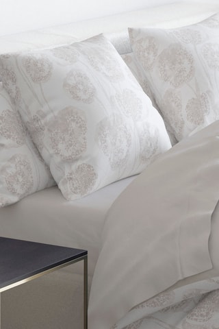 Drap-housse en satin de coton 200 fils/cm² Lace - Taupe