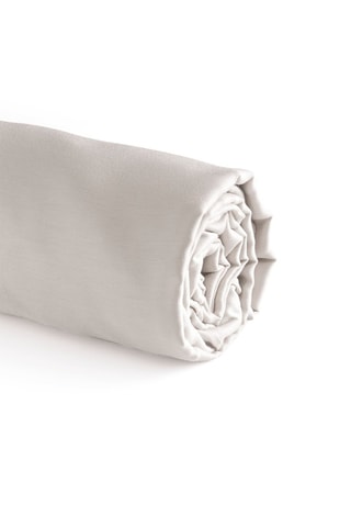 Drap-housse en satin de coton 200 fils/cm² Lace - Taupe