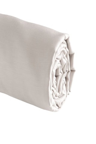 Drap-housse en satin de coton 200 fils/cm² Uni - Taupe