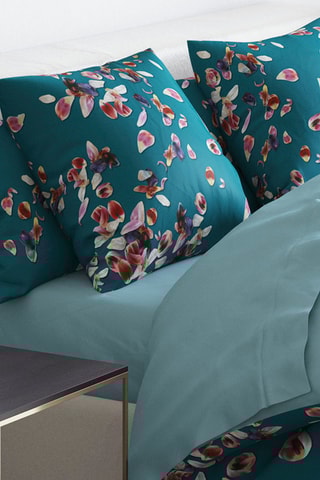 Drap-housse en satin de coton 200 fils/cm² Aurore - Vert clair