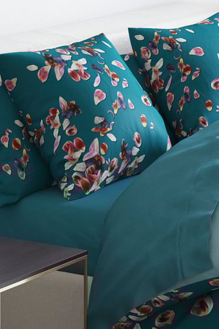 Drap-housse en satin de coton 200 fils/cm² Aurore - Vert