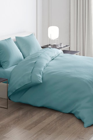 2 federe in raso di cotone 200 fili/cm² Aurore - Verde chiaro