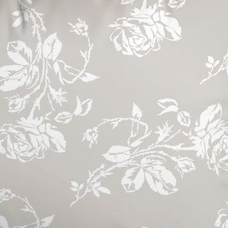 2 taies d'oreiller en satin de coton 200 fils/cm² Roses - Taupe et blanc