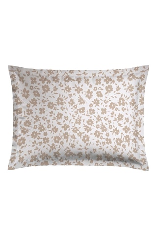 2 taies d'oreiller en satin de coton 200 fils/cm² Eglantine - Taupe