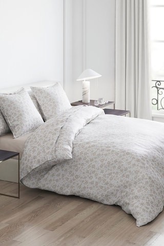 2 taies d'oreiller en satin de coton 200 fils/cm² Eglantine - Taupe