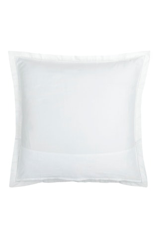 2 taies d'oreiller en satin de coton 160 fils/cm² Fleur royale - Blanc