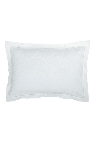 2 federe in raso di cotone 160 fili/cm² Fleur royale - Bianco