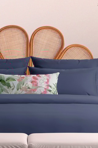 2 federe in raso di cotone 80 fili/cm² - Blu