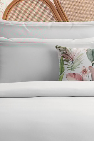 2 taies d'oreiller en satin de coton 80 fils/cm² - Blanc