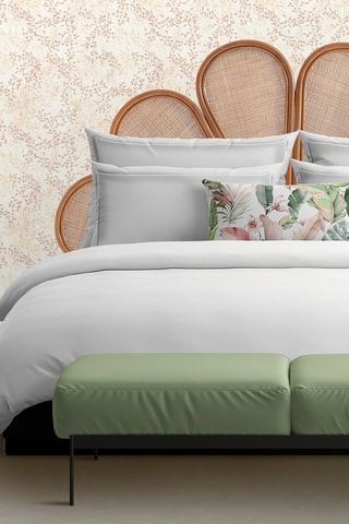 2 taies d'oreiller en satin de coton 80 fils/cm² - Blanc