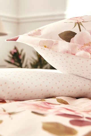 2 federe in raso di cotone 80 fili/cm² Cerisier des Collines - Rosa