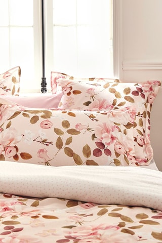 2 federe in raso di cotone 200 fili/cm² -Cerisier des Collines - Rosa