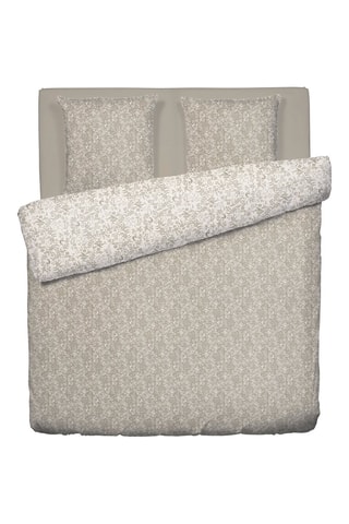 Parure copripiumino in raso di cotone 80 fils/cm² Birds - Taupe