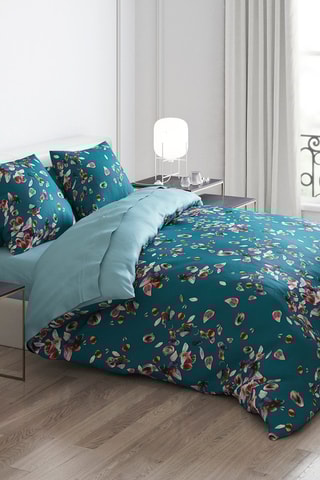 Parure de couette en satin de coton 80 fils/cm² Aurore - Vert