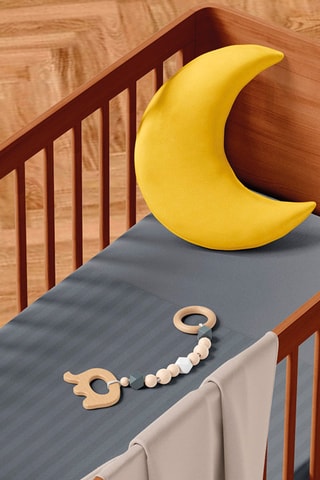 Parure de couette en satin de coton 80 fils/cm² Dobby - Gris foncé