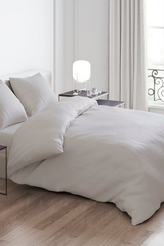 Parure de couette en satin de coton 200 fils/cm² Lace - Taupe