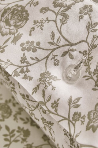 Parure de couette en satin de coton 200 fils/cm² Floraison de Roses - Taupe