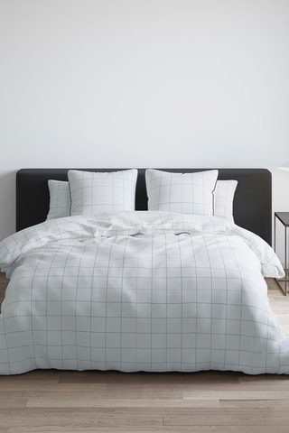 Parure de couette en satin de coton 200 fils/cm² Caren - Blanc