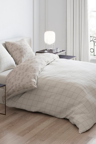 Parure de couette en flanelle de coton Signature - Taupe