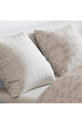 Parure de couette en flanelle de coton Signature - Taupe