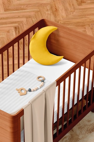 Parure de couette en satin de coton 80 fils/cm² Dobby - Blanc