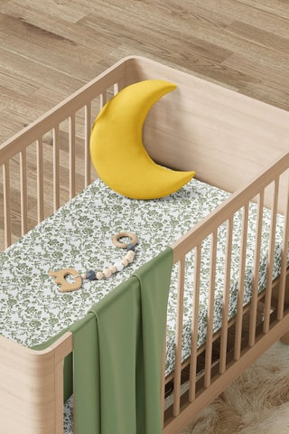 Parure de couette en satin de coton 200 fils/cm² Floraison de Roses - Vert