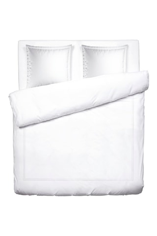 Parure de couette en satin de coton 80 fils/cm² La Rochelle - Blanc