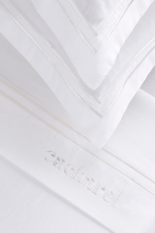 Parure de couette en satin de coton 80 fils/cm² La Rochelle - Blanc