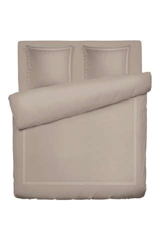 Parure de couette en satin de coton 80 fils/cm² La Rochelle - Taupe
