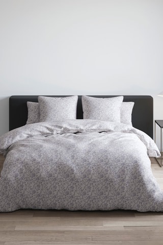 Parure copripiumino in raso di cotone 200 fili/cm² Floraison de Roses - Viola