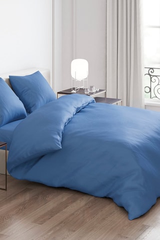 Parure copripiumino in raso di cotone 200 fili/cm² Aurore - Blu