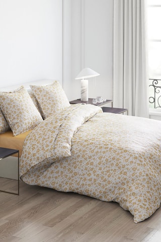 Parure de couette en satin de coton 200 fils/cm² Eglantine - Jaune