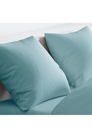 Parure copripiumino in raso di cotone 200 fili/cm² Aurore - Verde chiaro