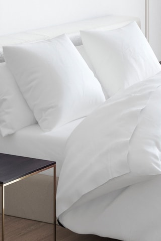Parure copripiumino in raso di cotone 200 fili/cm² Uni - Bianco
