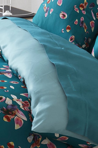 Drap plat en satin de coton 200 fils/cm² Aurore - Vert