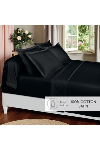 Lenzuolo sopra in raso di cotone 80 fili/cm² - Grigio