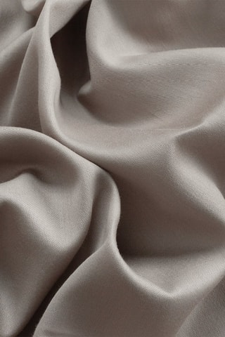 Drap plat en satin de coton 80 fils/cm² - Taupe