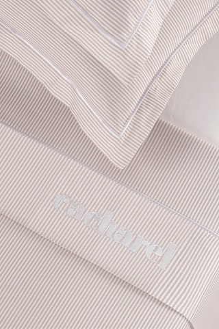 Parure lenzuola in raso di cotone 80 fili/cm² Saclay - Taupe