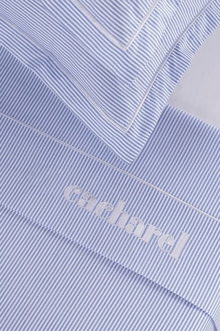 Parure de draps en satin de coton 80 fils/cm² Saclay - Ciel