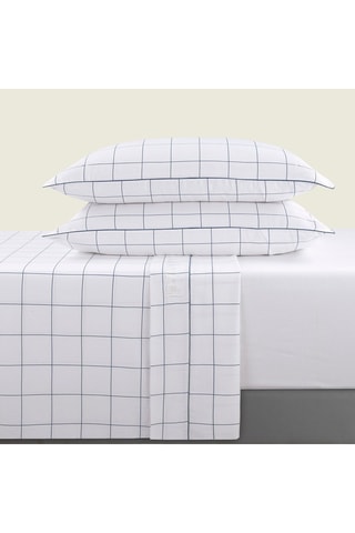 Parure de draps en satin de coton 80 fils/cm² Caren - Blanc