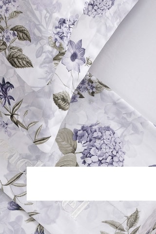 Parure lenzuola in raso di cotone 80 fili/cm² Fleurs Passion - Bianco 