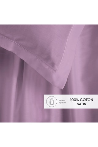 Parure de draps en satin de coton 80 fils/cm² - Lilas
