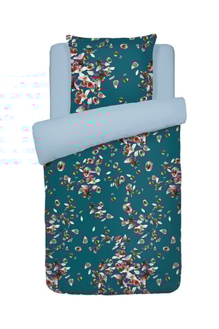 Copripiumino in raso di cotone 200 fili/cm² Aurore - Verde e verde chiaro