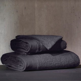2 serviettes de toilette et 2 draps de douche - Anthracite