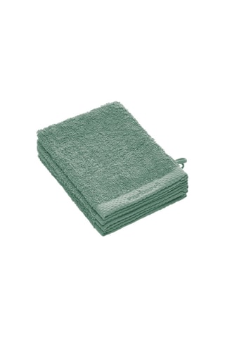 4 guanti da bagno - Verde bottiglia