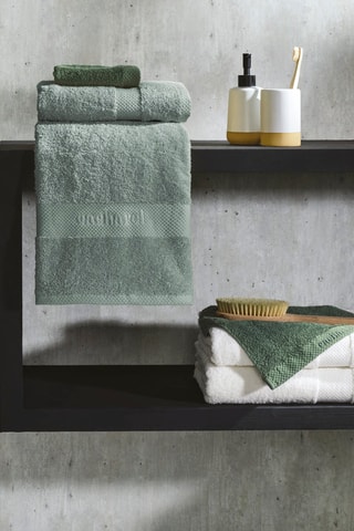 4 guanti da bagno - Verde bottiglia