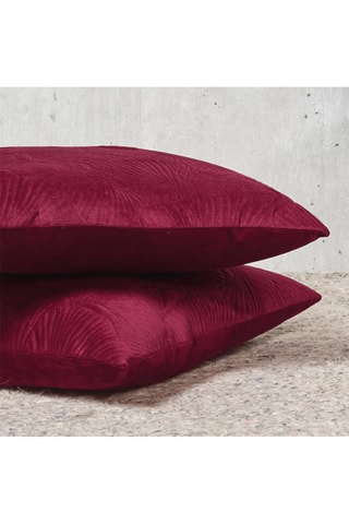 Housse de coussin Fleur Ciselé - Bordeaux - 45 x 45 cm